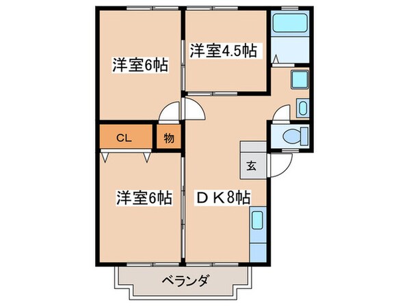 ブル－メゾンＡ(東)の物件間取画像